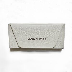 MICHAEL KORS White Leather Sunglasses Case (case only)